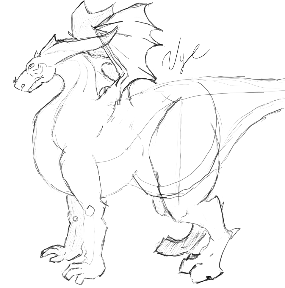 Basic Dragon Sketch 8