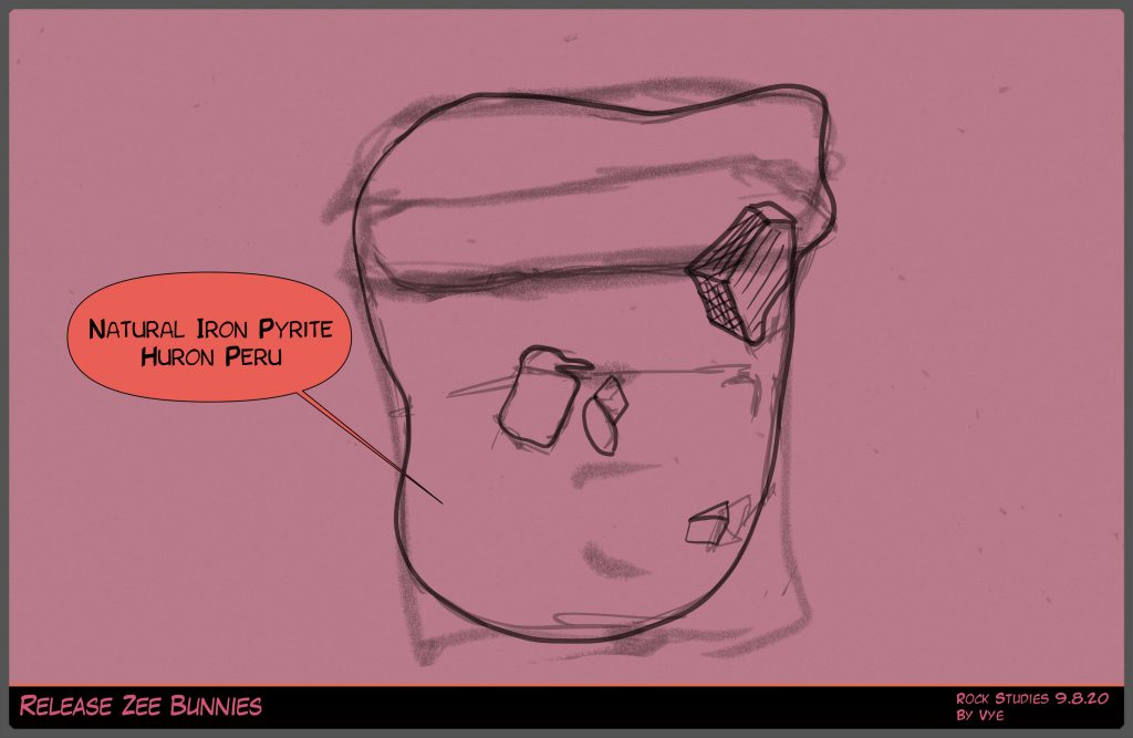 Drawing Plan 66 Natural Iron Pyrite Huron Peru