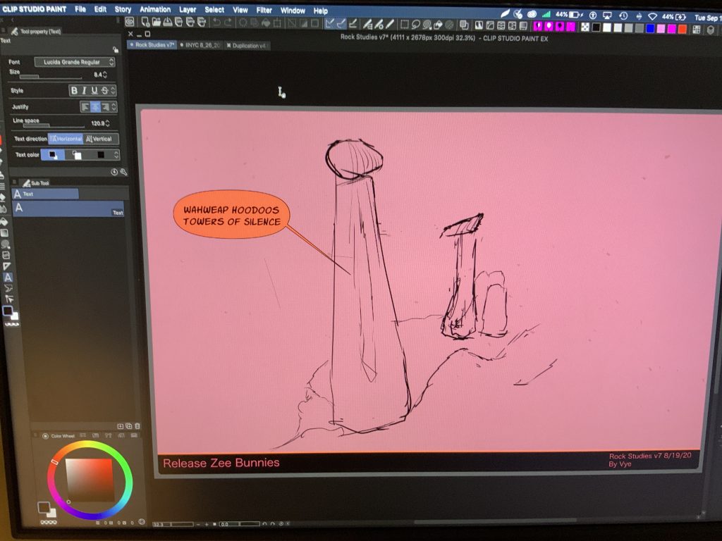 Drawing plan 54 Wahweap Hoodoos Towers of Silence