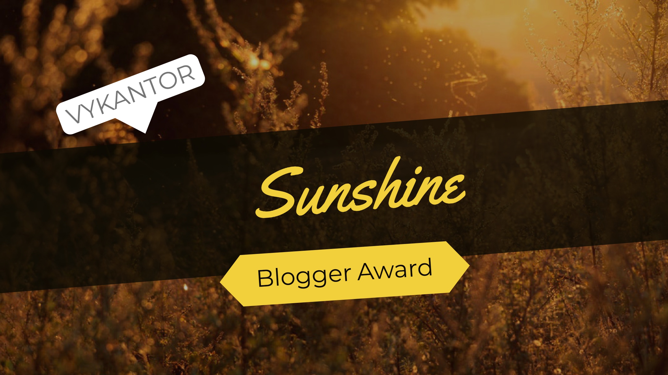 Sunshine Blogger Award