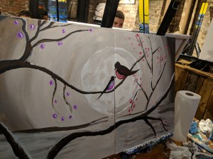 Finished Two Birds In Front of Moonlight - Muse Paintbar