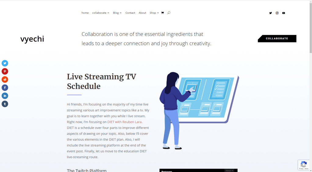 live streaming vyechi webpage