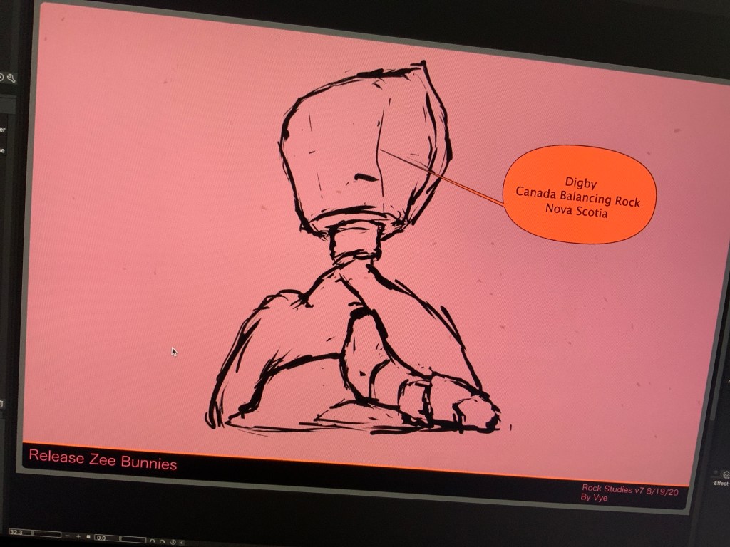 Drawing Plan 47 Digby Canada Balancing Rock Nova Scotia