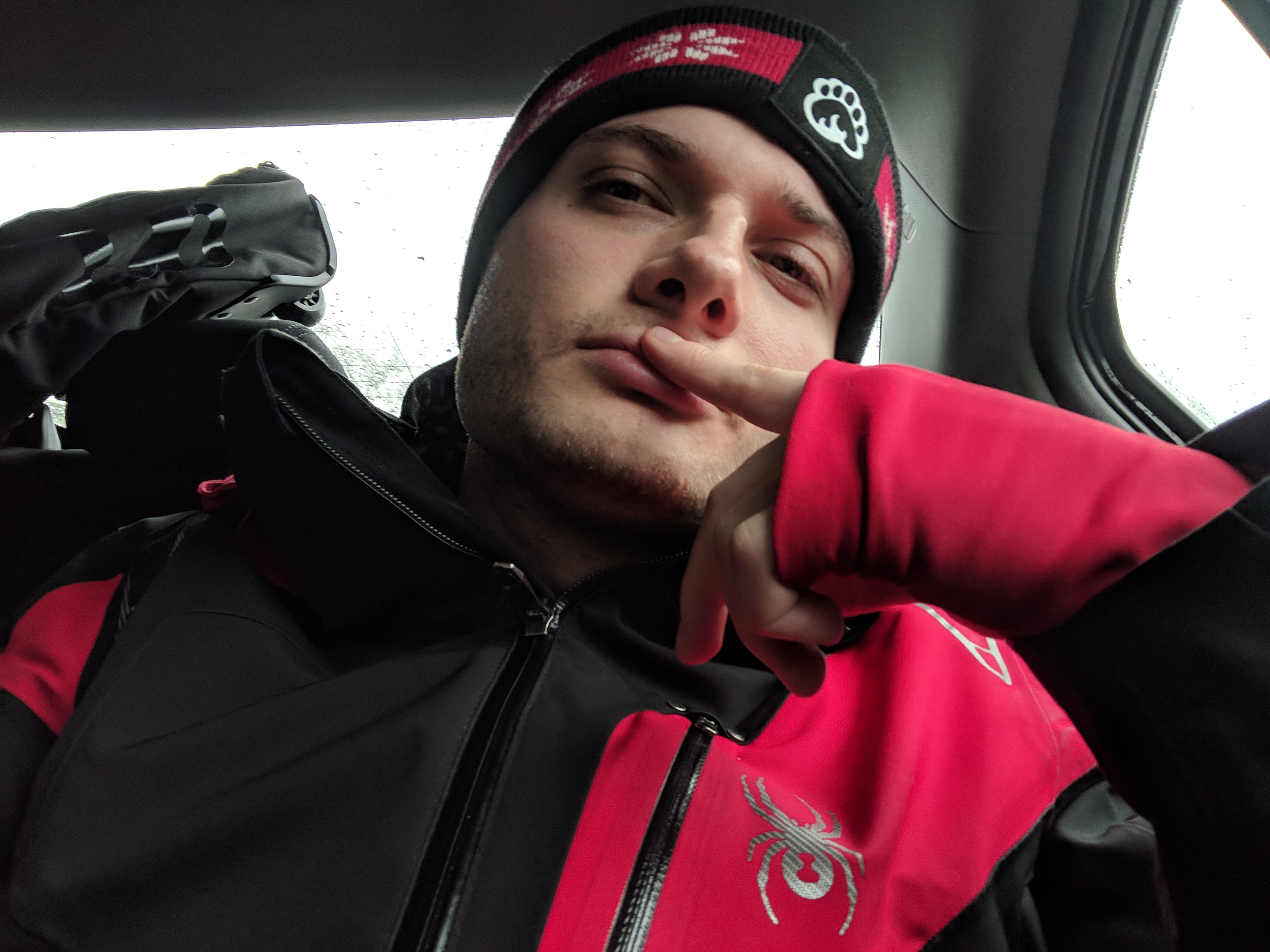 Sugarbush 2018 Massive Snowstorm in sitting in a warm car