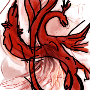 Phoenix Red Color Sketch