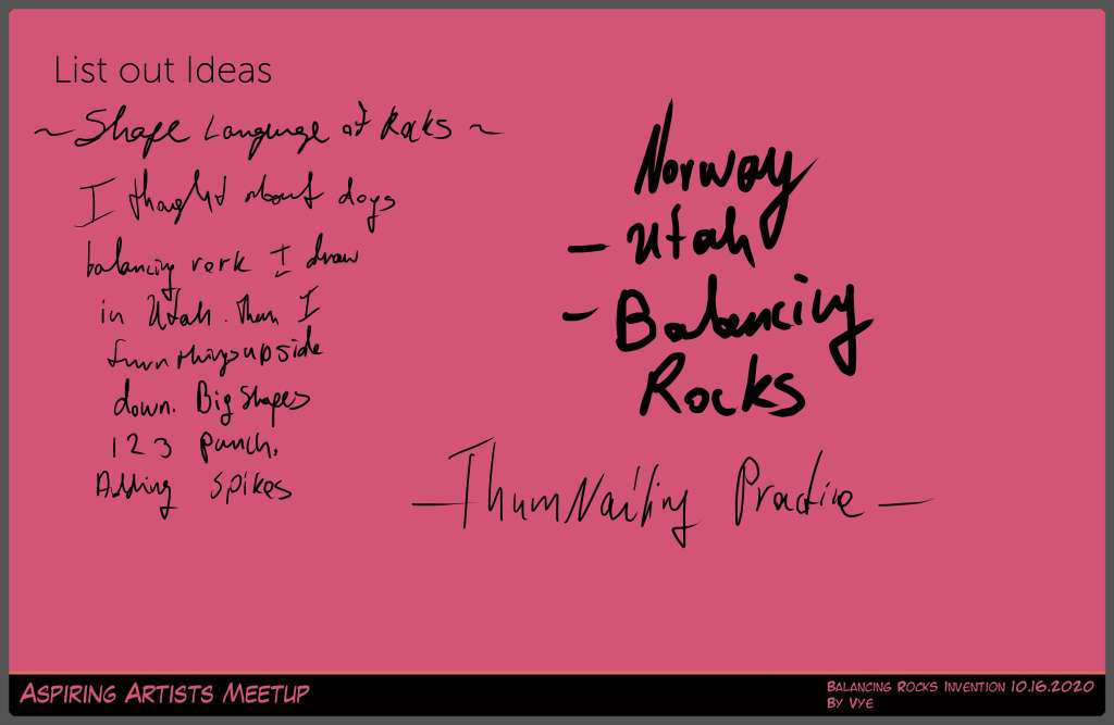 A narrative to start drawing