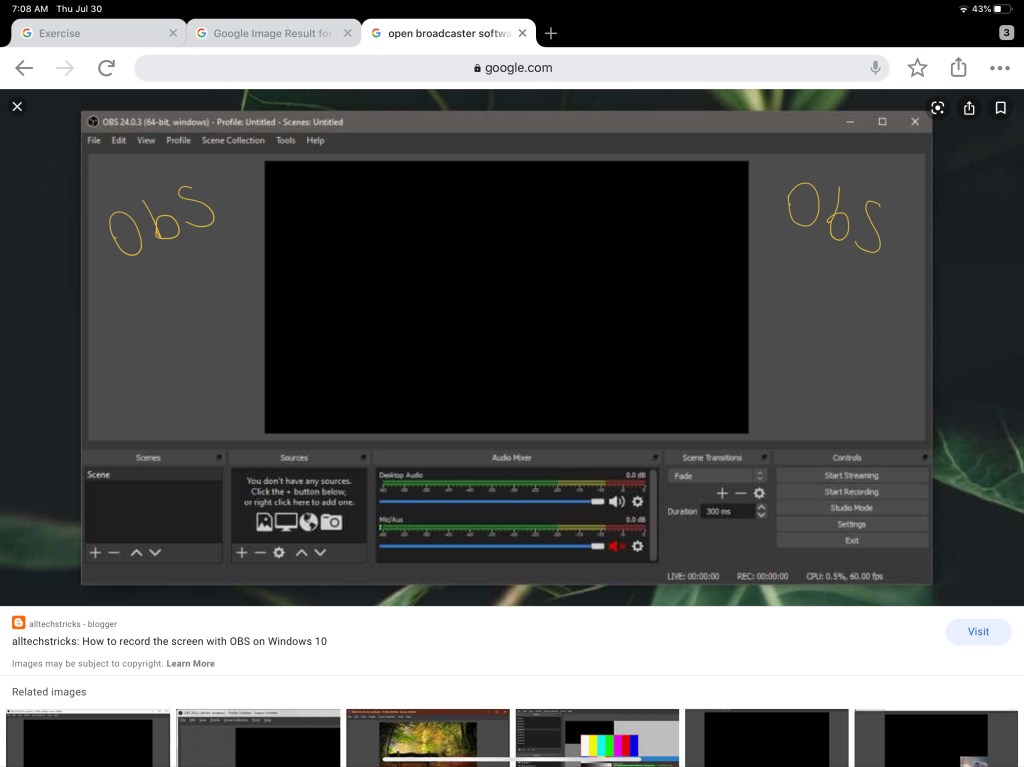 Opens Broadcaster Software