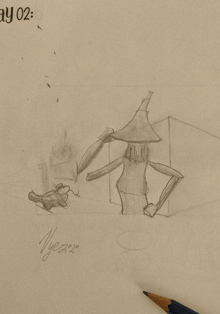 Witch and her pet Newt