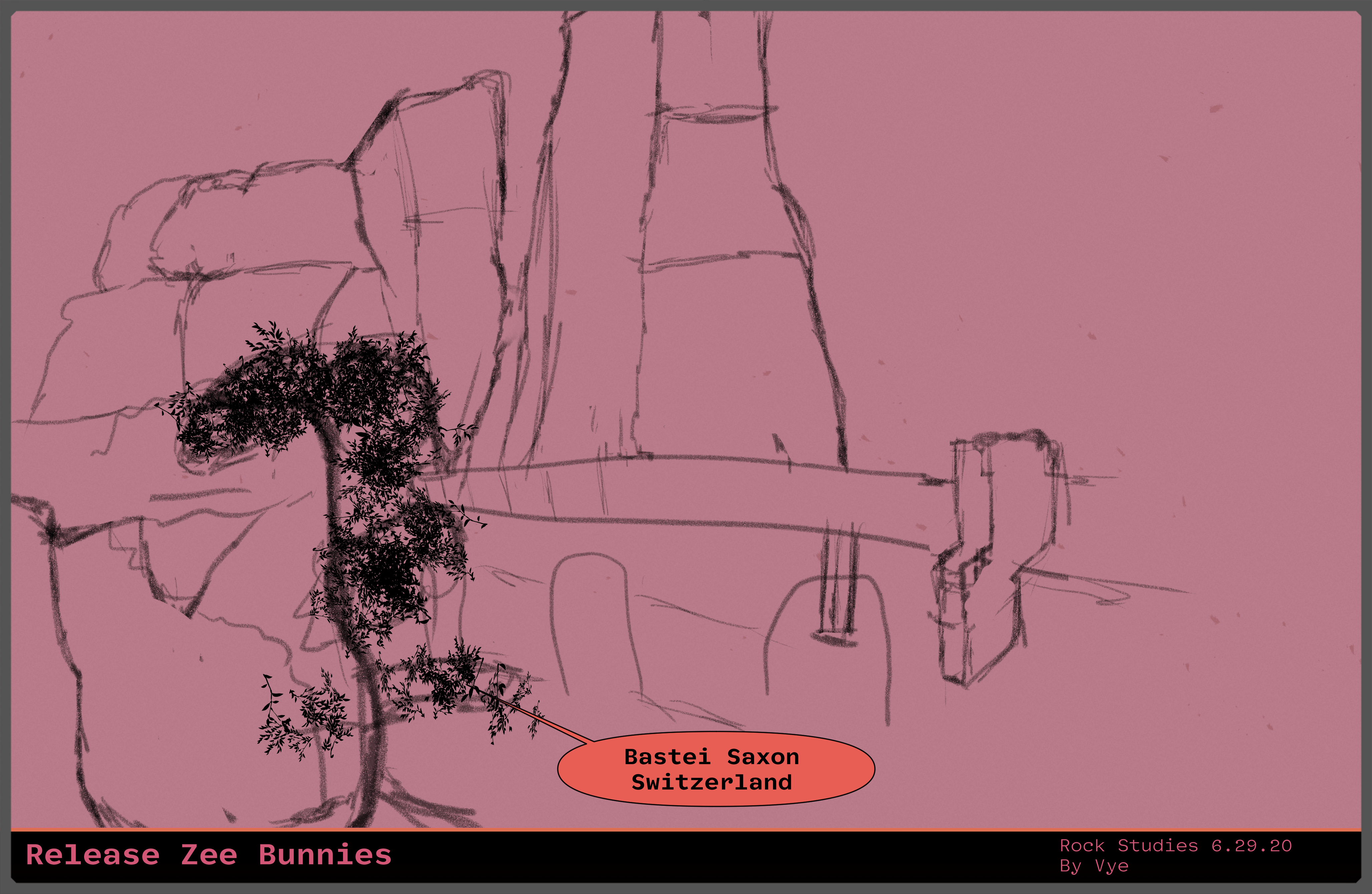 Bastei Saxon Switzerland - drawing plan eight