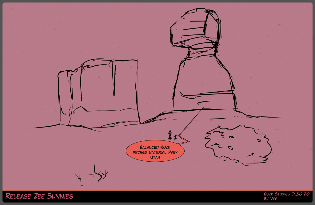 Drawing plan 84 Balanced Rock Arches National Park Utah