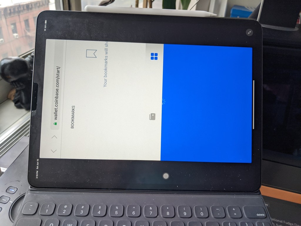 Internal browser sideways OpenSea