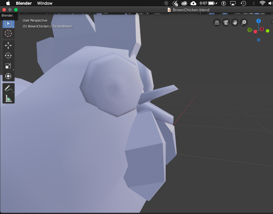 medium close up on Rooster Unnamed Game Progress