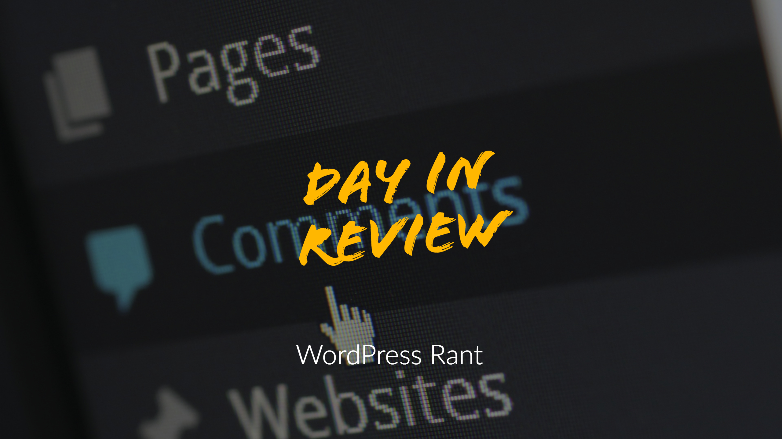 WordPress Comments Rant